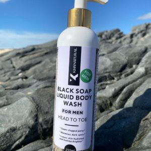 Black soap liquid body wash - FOR MEN (Head to Toe)